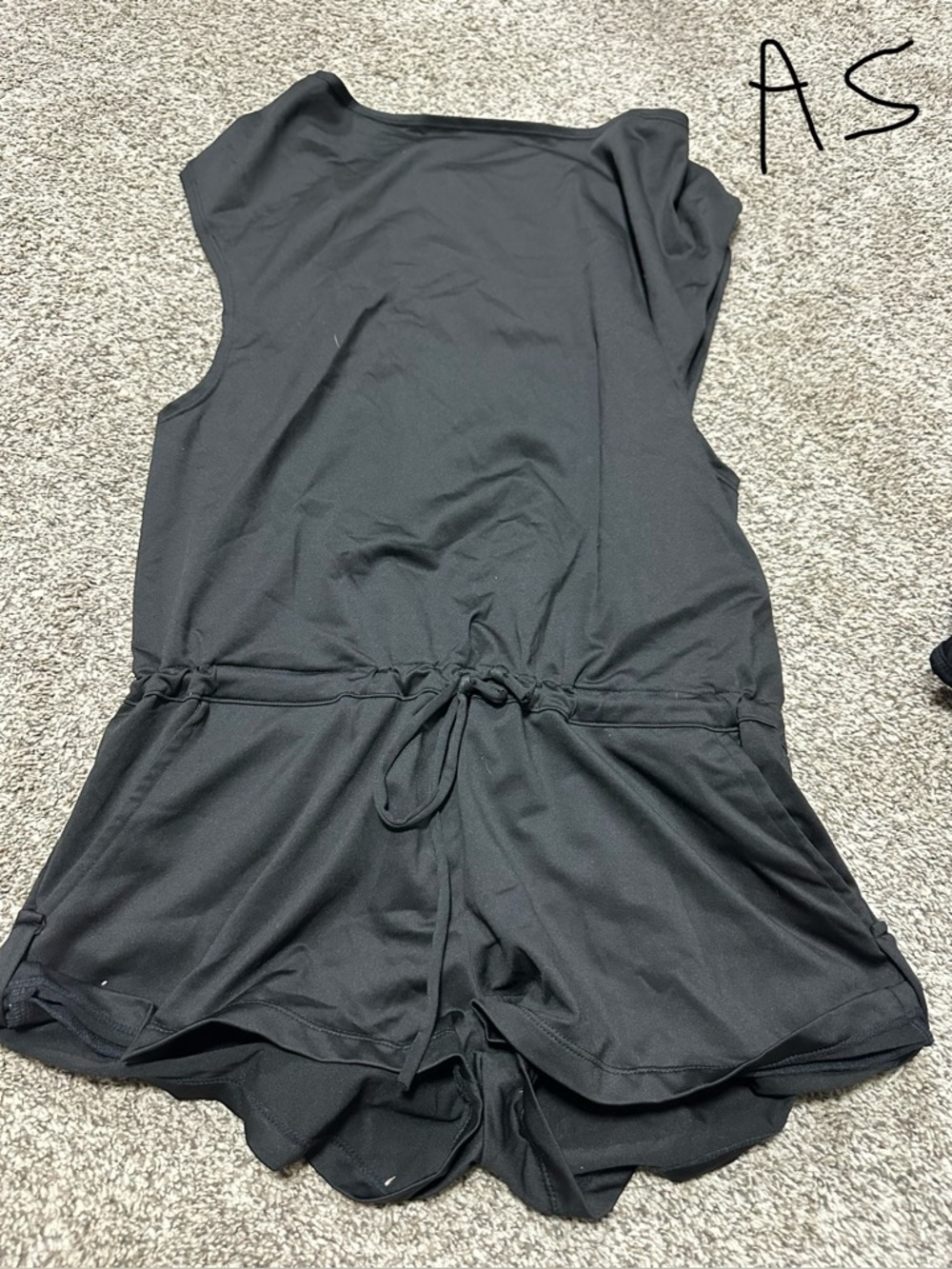 Jo Jax Black Sleeveless Romper with Drawstring Waist